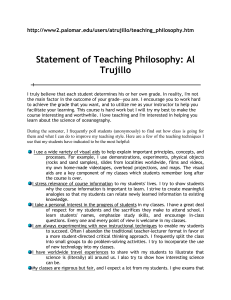 Trujillo Al teaching phil for students