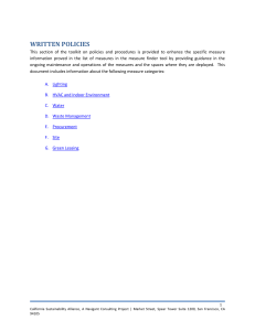 This section of the toolkit on policies and procedures is provided to