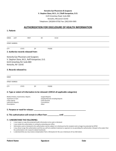 Release of medical records form to other practioner from VSSMDSC