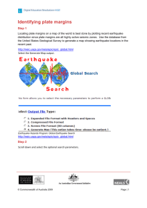 Global Earthquake search