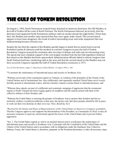 The Gulf of Tonkin Resolution
