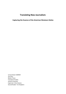 Translating New Journalism - Utrecht University Repository