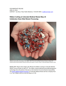 Colorado Medical Waste Ribbon Cutting Press Release 2014