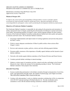 2014-2015 Freshwater Habitat Committee Work Plan