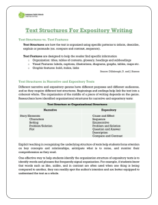 Text Structures For Expository Writing
