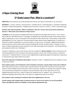 3rd Grade Lesson Plan - Napa County Landmarks