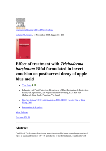 Effect of treatment with Trichoderma harzianum - An
