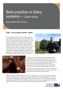 Best practice in Dairy systems Case study
