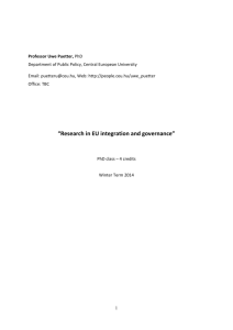 Research in EU integration and governance