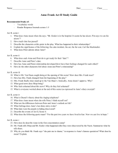Anne Frank Act II Study Guide
