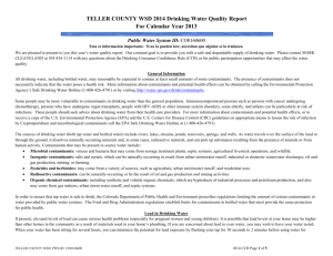 TELLER COUNTY WSD 2014 Drinking Water Quality Report For