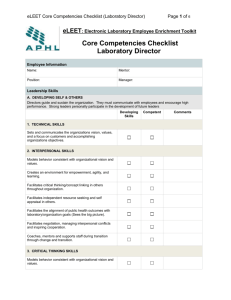 Core Competencies - Lab Director, APHL, 2011