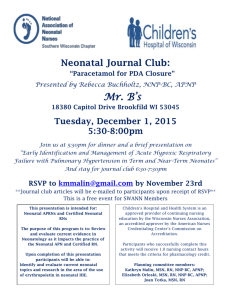 Neonatal Journal Club