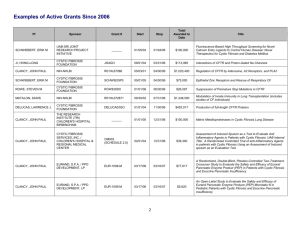 Examples of Active Grants Since 2006