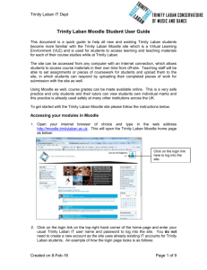 Trinity Laban Moodle Student User Guide