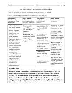 Act 7.4 Key pages 236-239 Spain`s History