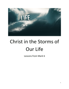 Christ in the Storms of Our Life Lessons from Mark 6 Life without