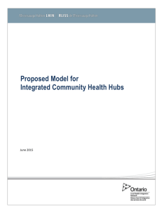 Proposed Model for Integrated Community Health Hubs