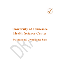 Institutional Compliance Plan - Office of Institutional Compliance