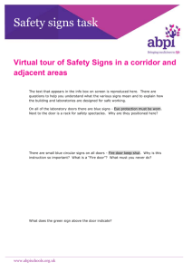 Safety Sign Tour - Task - ABPI