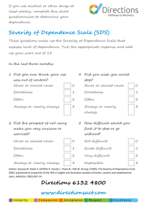 Severity of Dependence Scale questionnaire