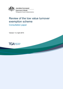 Consultation: Review of the low value turnover exemption scheme