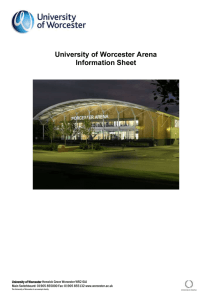 Arena Information Sheet - University of Worcester