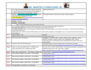 Dr. Martin Luther King Jr. Module - Public Schools of Robeson County