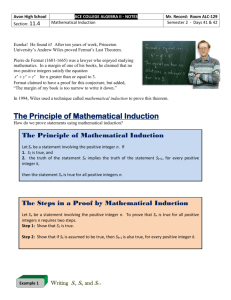 11.4 - Mathematical Induction