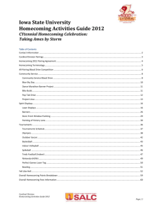 Homecoming Activities Guide 2012 - Iowa State University Student