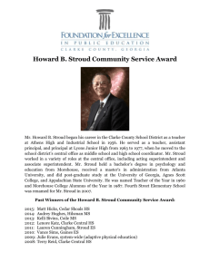 Howard Stroud Bio and Past Awardees to 2015