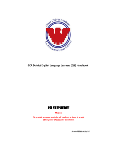 CCA District English Language Learners (ELL) Handbook