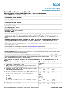 Breast Reduction Form - Male