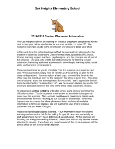 2003-2004 Student Placement Information
