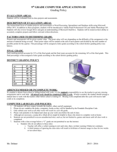 9th GRADE COMPUTER APPLICATIONS