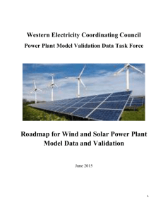 Wind Power Power Plant Model Data and Validation Roadmap 2015