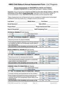 CHILD CoC Program_Status and Annual Assessment Form