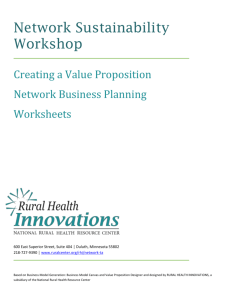 Creating a Network Value Proposition Worksheet