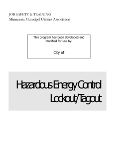 Lockout/Tagout - League of Minnesota Cities