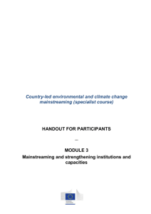 Country-led environmental and climate change