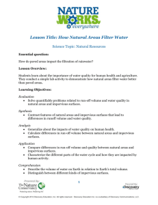 Lesson Title: How Natural Areas Filter Water