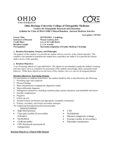 Cardiology - Ohio University College of Osteopathic Medicine