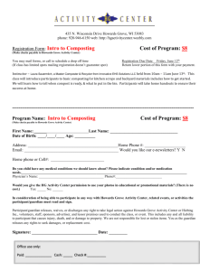 Intro to Composting Cost of Program: $8