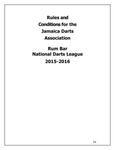 Rules and Conditions for the Jamaica Darts