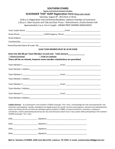 Registration Form - Southern STARRS, Inc.