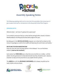 Assembly Notes – New Schools 2015-16