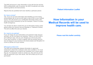 Practice Information Leaflet - Cranleigh Gardens Medical Centre