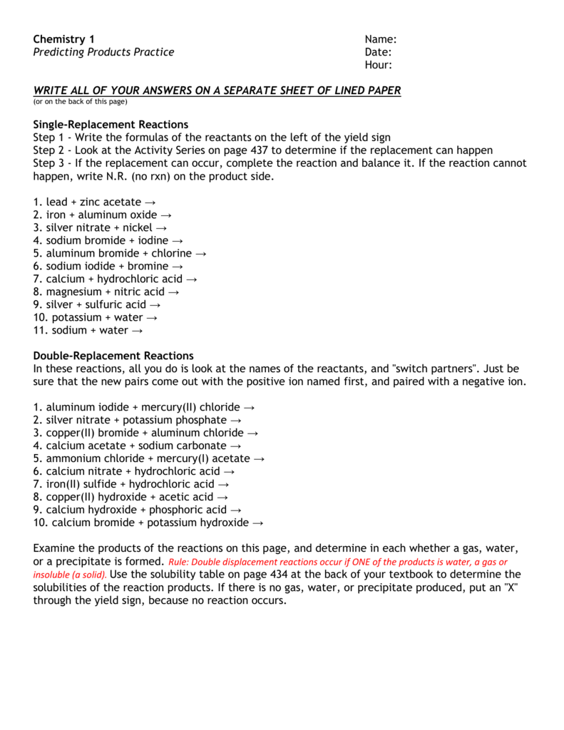 worksheet. Single Replacement Reaction Worksheet Answers. Grass Fedjp