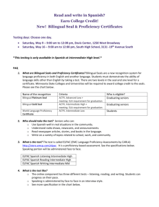 New! Bilingual Seal & Proficiency Certificates