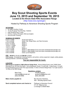 Boy Scout Shooting Sports Events June 13, 2015 and September 19